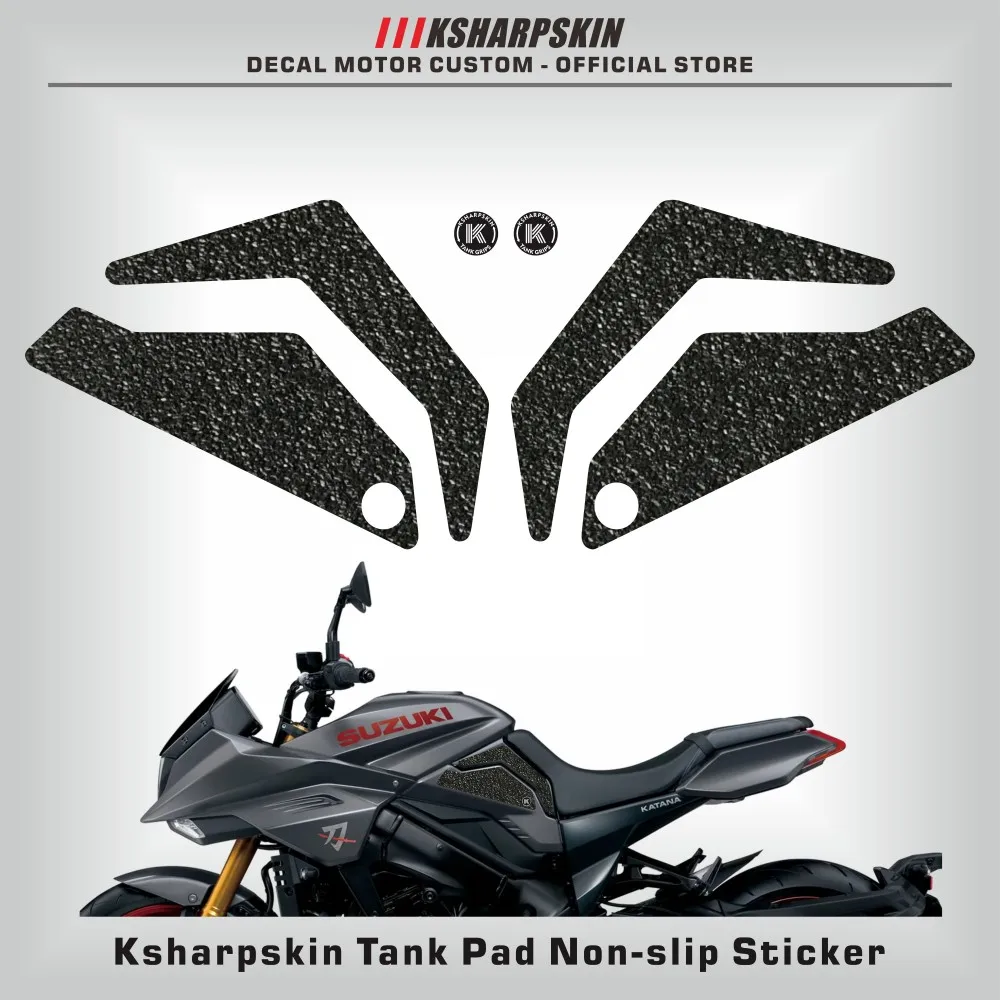 Motorcycle protection pad tank grip fuel tank pad sticker gasoline knee traction side Non-slip decals for SUZUKI KATANA 2020-25