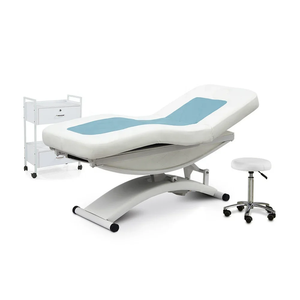 

Modern Adjustable Therapy Spa Salon Cosmetic 3 Electric Motors Beauty Treatment Massage Table Lift Facial Bed Podiatry Chair