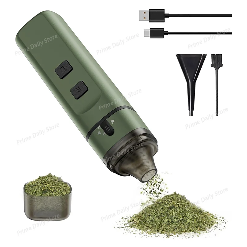 Portable Auto Grind Electric Herb Grinder One-Touch Grinding Up To 1.5G Automatic Dry Spice Mill Machine