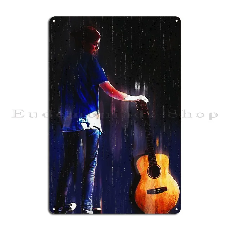 Ellie And Guitar Alone Metal Sign Designing Garage Personalized Printing Wall Plaque Tin Sign Poster