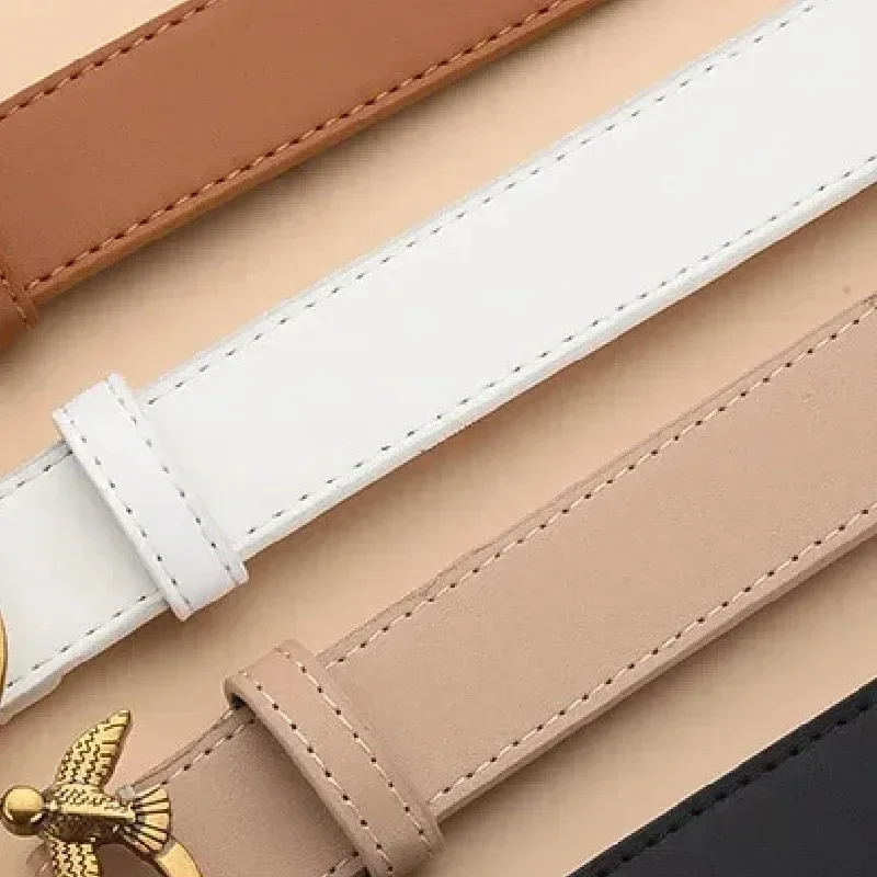 2024 New Genuine Cow Leather Women Belt  Fashion Designer Waistband for Women Casual Pants Waist Band High Quality Luxury Brand