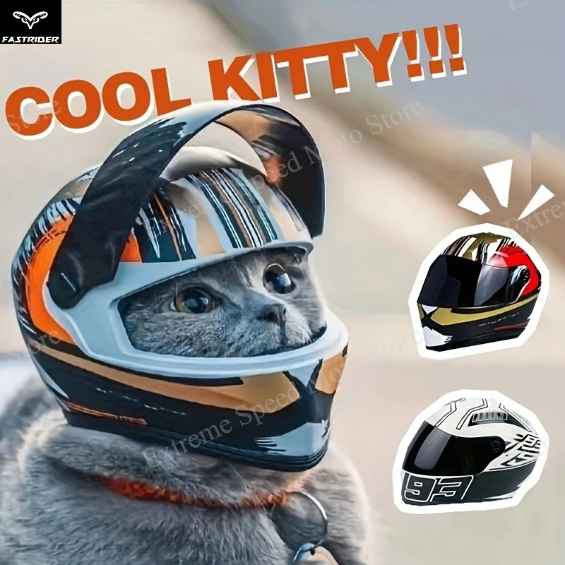 

Pet Helmet Cat and Dog Headgear Protective Safety Helmet, Adjustable Headgear for Small Pets