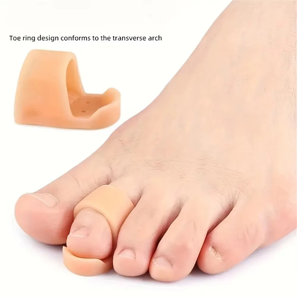 4 TPE Hammer-Toe-Korrektoren, ergonomisch gestaltet, einfach anzuziehen und bieten bequeme Fußunterstützung, Zehenkorrektur-Orthesen – Detail 1