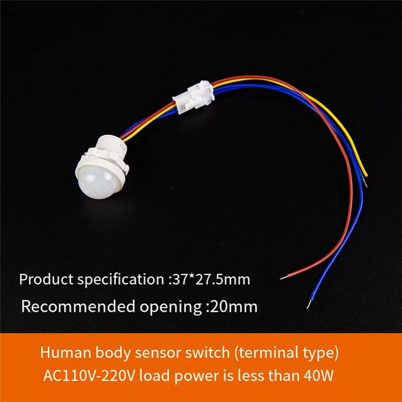 ABFN-4Pcs Выключатель света с датчиком движения, интеллектуальный переключатель обнаружения датчика PIR, AC110-240V, умный выключатель света для потолка или настенного монтажа