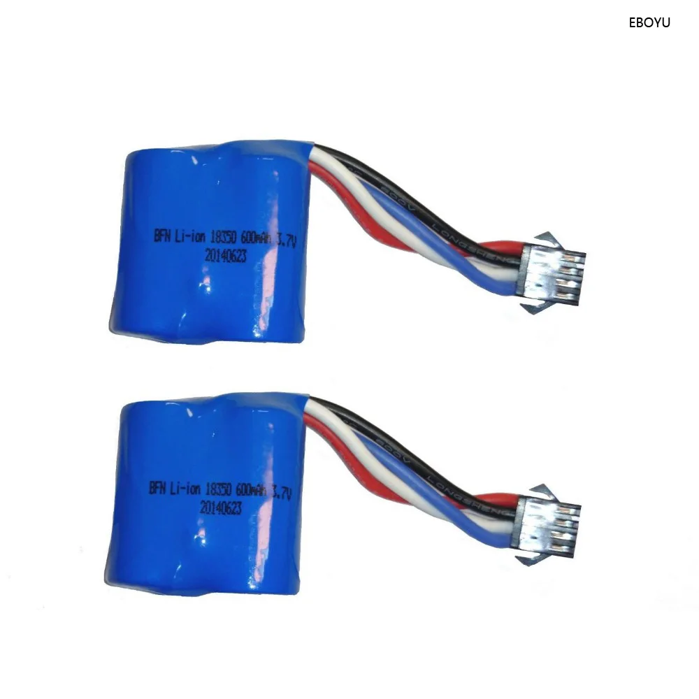 2pcs * EBOYU 7.4V 600mAh Li-ion Battery SM-4P Replacement battery for UDI R/C UDI001 UDI001 Venom Speed Boat