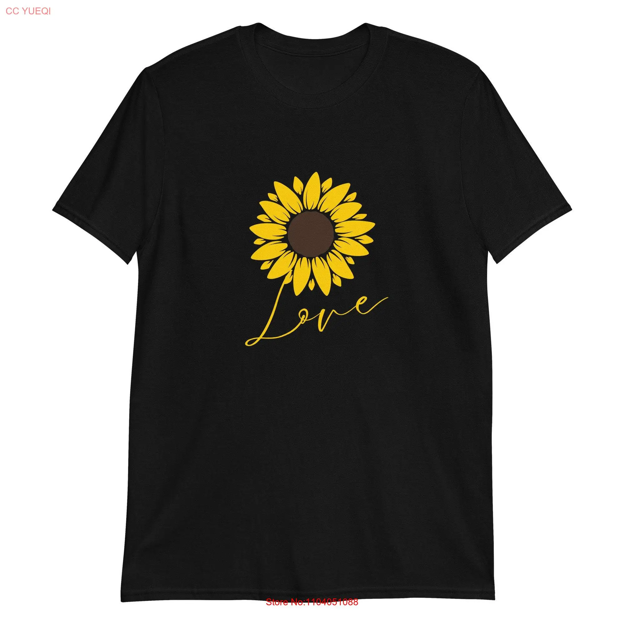 

Sunflower Love Inspirational Positivity T Shirt long or short sleeves