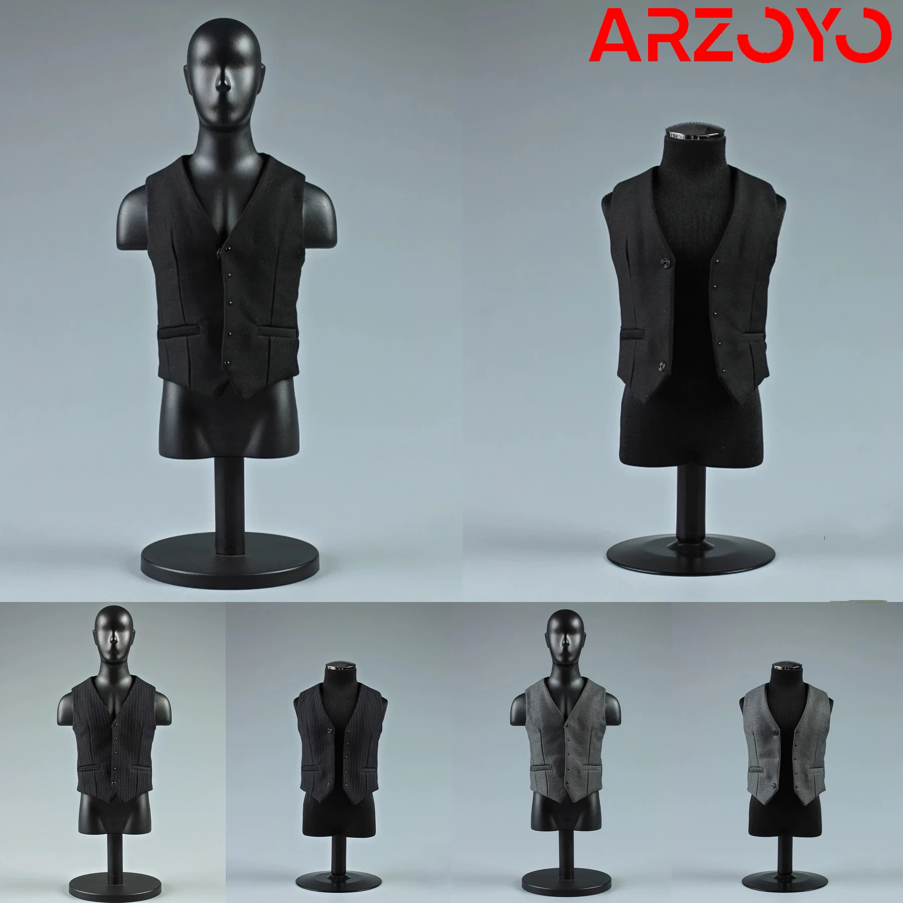 AFS 1/6 Scale Black Stripe Suit Vest Clothes Accessories Model Fit 12-inch Soldier Action Figure Body