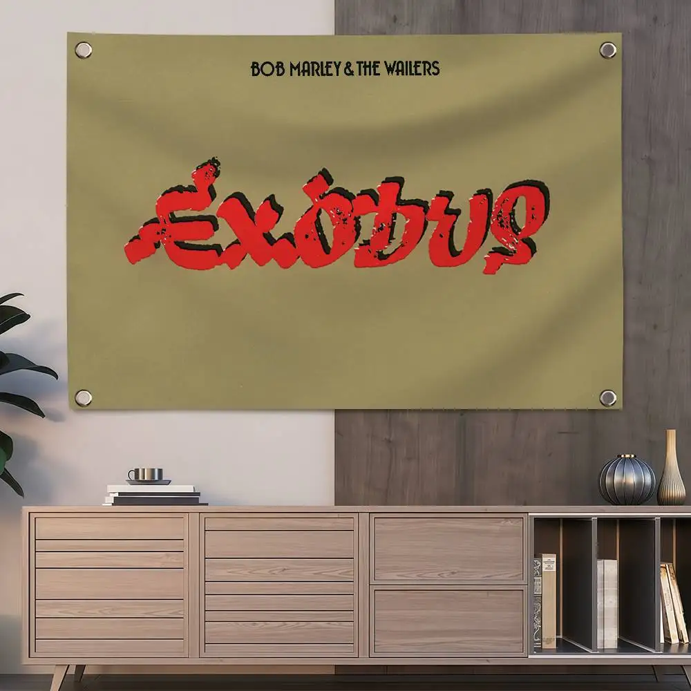 Флаг B-Bob Marley & The W-Wailers Exodus 150x200см, 60x90см, для украшения, для пикника на открытом воздухе, для вечеринок, для дома, для кемпинга, художественный подвесной баннер