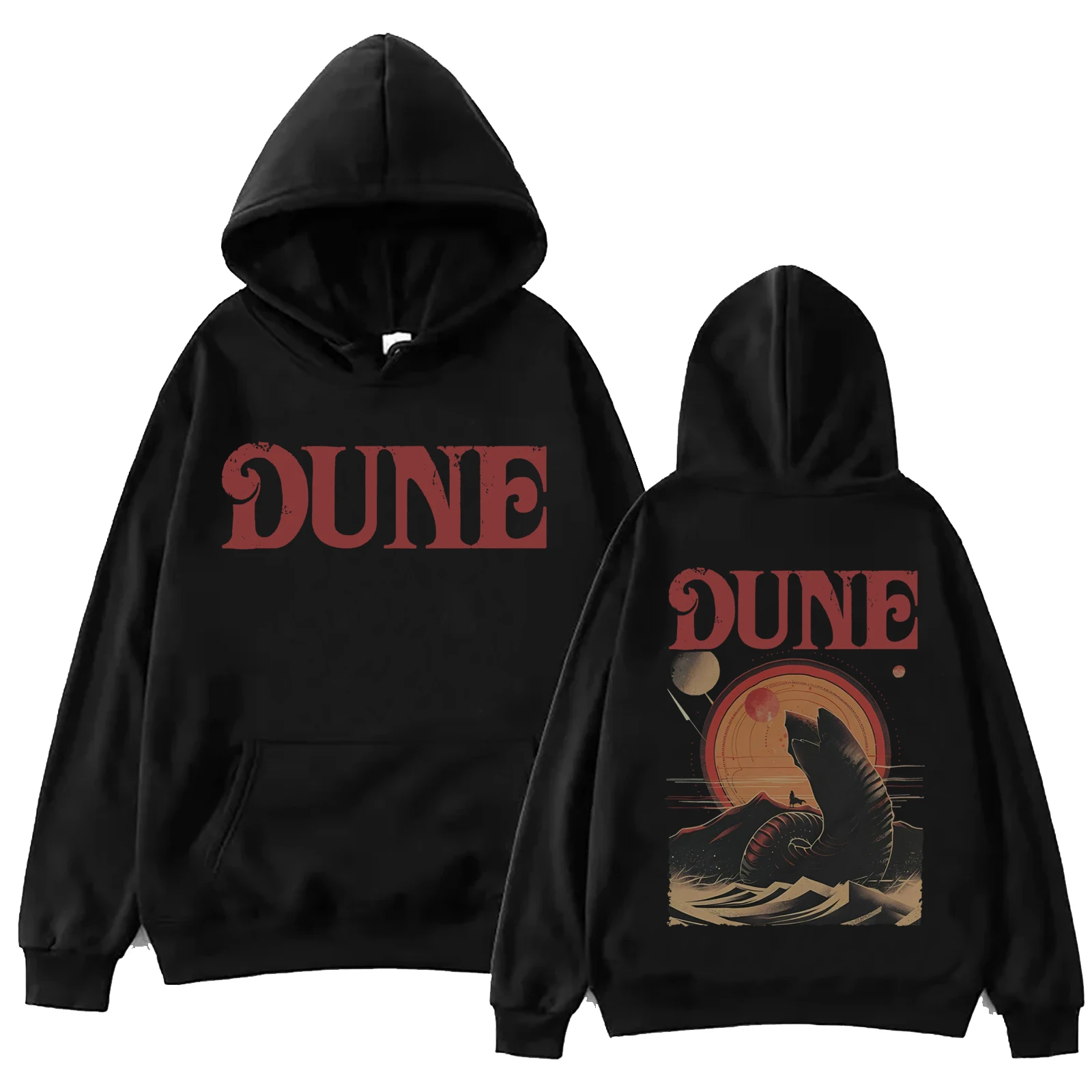 

Dune Sandworm and Muad'dib Hoodie Dune 2024 Man Woman Harajuku Hip Hop Pullover Tops Sweatshirt Fans Gift