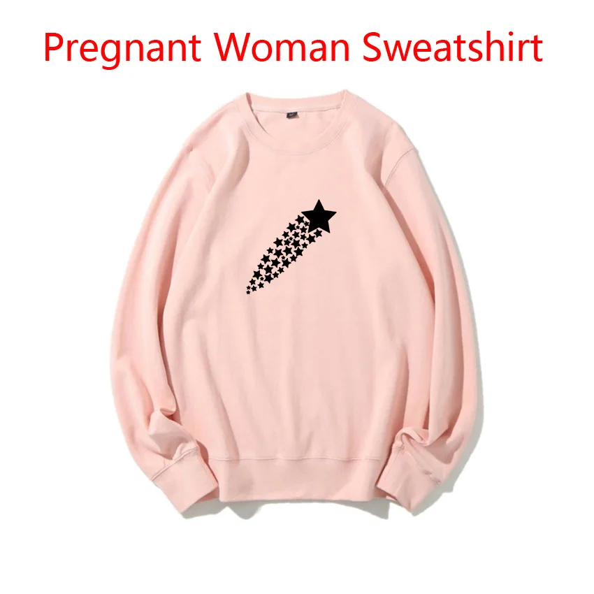 Pentagram Funny Pullover Maternity Woman Versatile Sweatshirt Backing Fashion Korean Version Pregnant Woman Sweaters Idea Cool