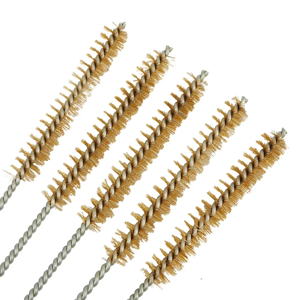 5pcs10-30mm fio de cilindro de aço inoxidável tubo escova de limpeza linha para acessórios ferramentas rotativas polonês limpo