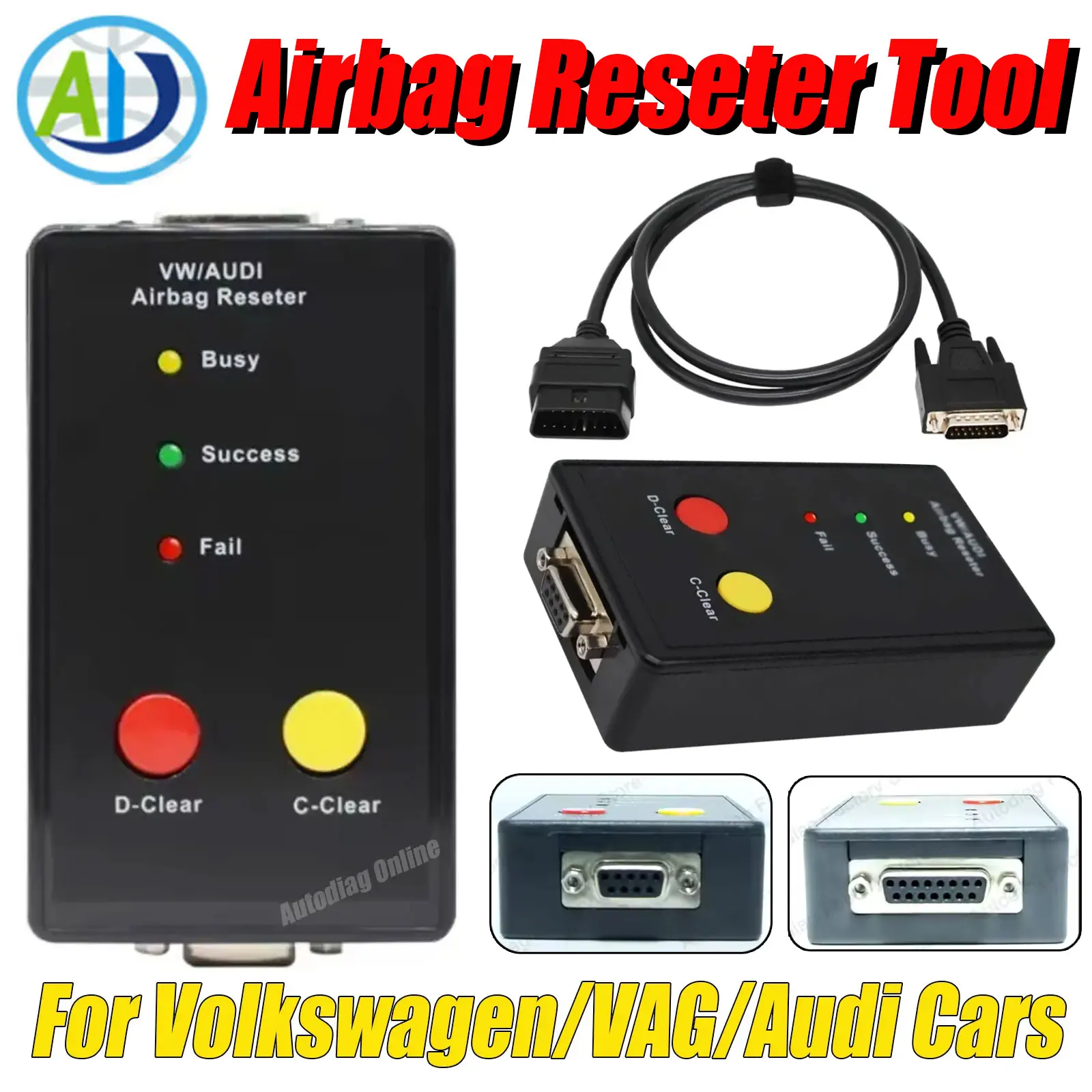 

For Volkswagen Airbag Reseter For VW/VAG/Audi Cars Airbag Collision Data Reset Tool with Connector OBD2 Auto AirBag Scanner Tool
