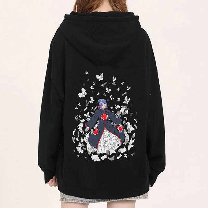 Naruto 2024 New Hooded Naruto Konan Fashion Print Men's and Women's Autumn Fashion Loose Hooded Sweatshirt