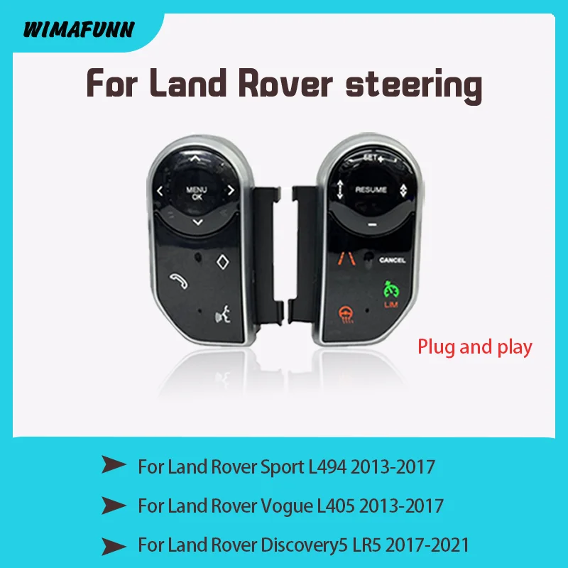 

Steering wheel button replacement key suitable for Land Rover Range Rover Vogue L405, Range Rover Sport L494, Discovery 5 L462