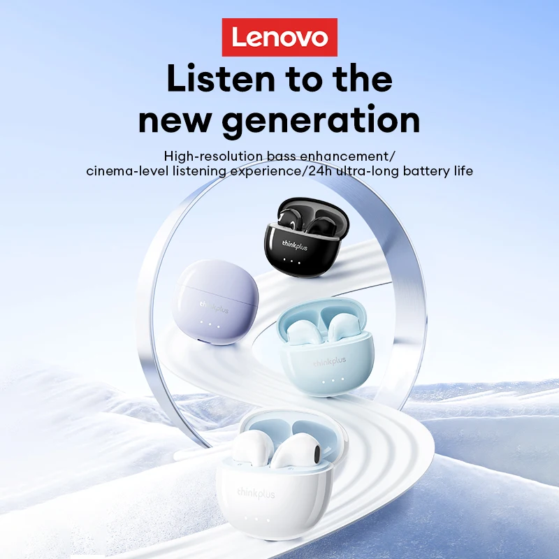 Nuova scelta Lenovo LP2 Pro TWS Auricolari Bluetooth 5.4 18 ore di standby lungo Cuffie Cuffie antipolvere con suono di qualità cinematografica