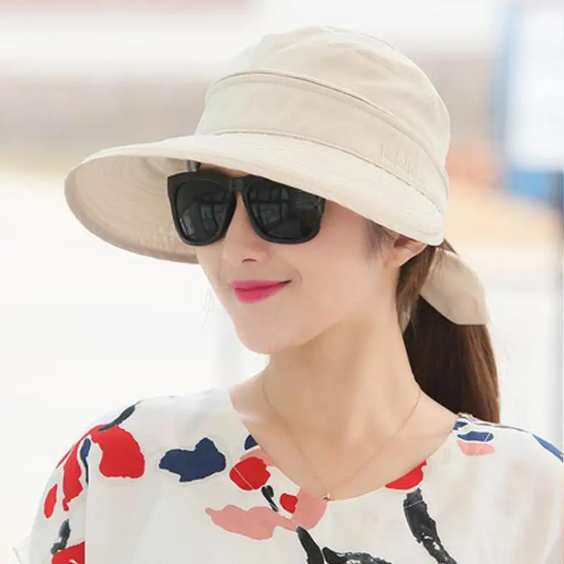 Hat Women Summer Sun Hat Women Summer Foldable Empty Top Casual Floppy Ladies Hats Outdoor Casual Sunhat Gorro