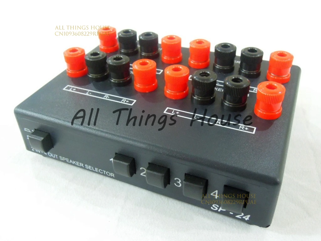 

2-in-1 4-out Speaker Audio Switcher Controller Selector Amplifier Home