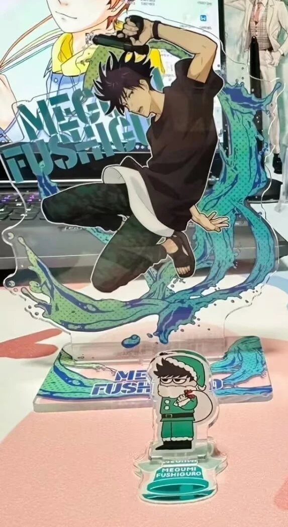 새로운 "Jujutsu Kaisen" 물총 "Fukuroku Kei, Toru Yuji" 스탠딩 사인은 귀엽고 고품질의 아크릴 데스크탑 장식입니다.