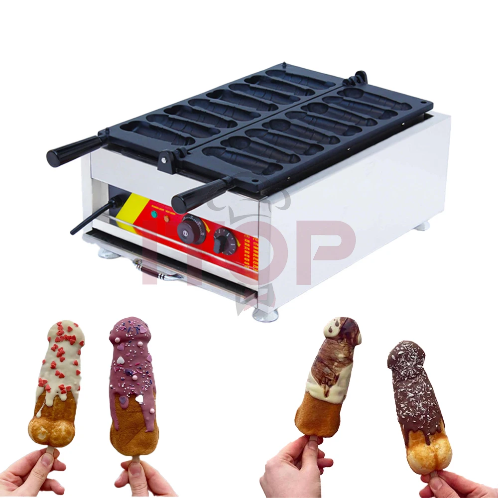 2026, New modelTaiwan Penis Waffle   Snack Food hine 8Pcs Waffle Cone  hine  Penis Waffle Cone Baker
