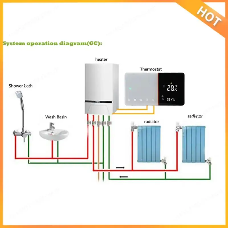 Termostato Wifi inteligente A43M para calefacción de agua/piso, caldera eléctrica/gas, funciona con Alexa y Google Home