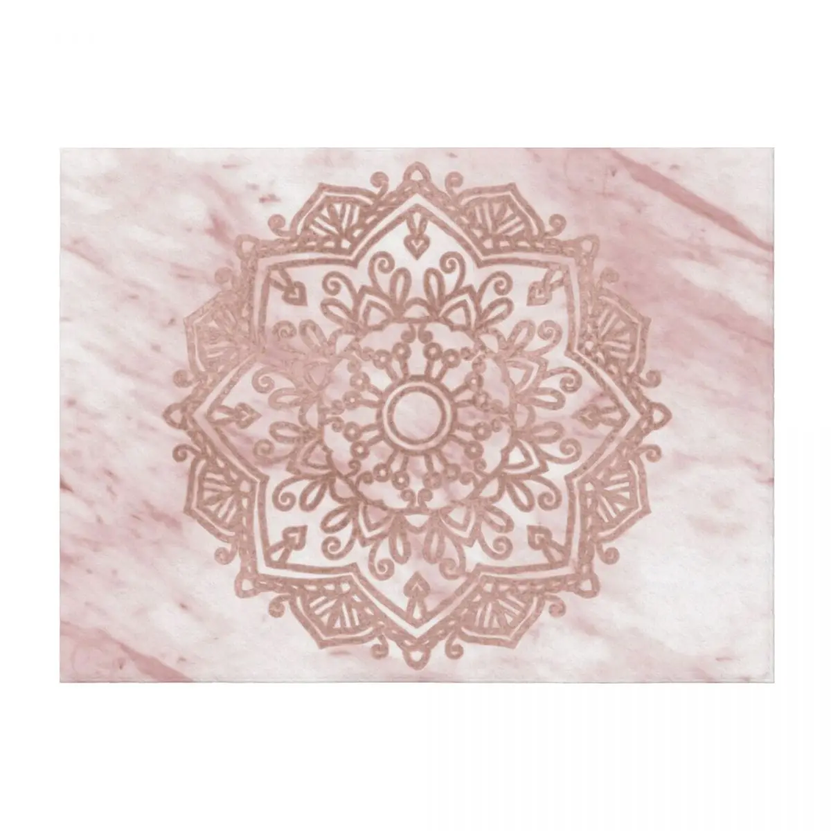 

Rose gold mandala - pink marble II Throw Blanket Furrys manga Decorative Throw Summer Beddings Blankets