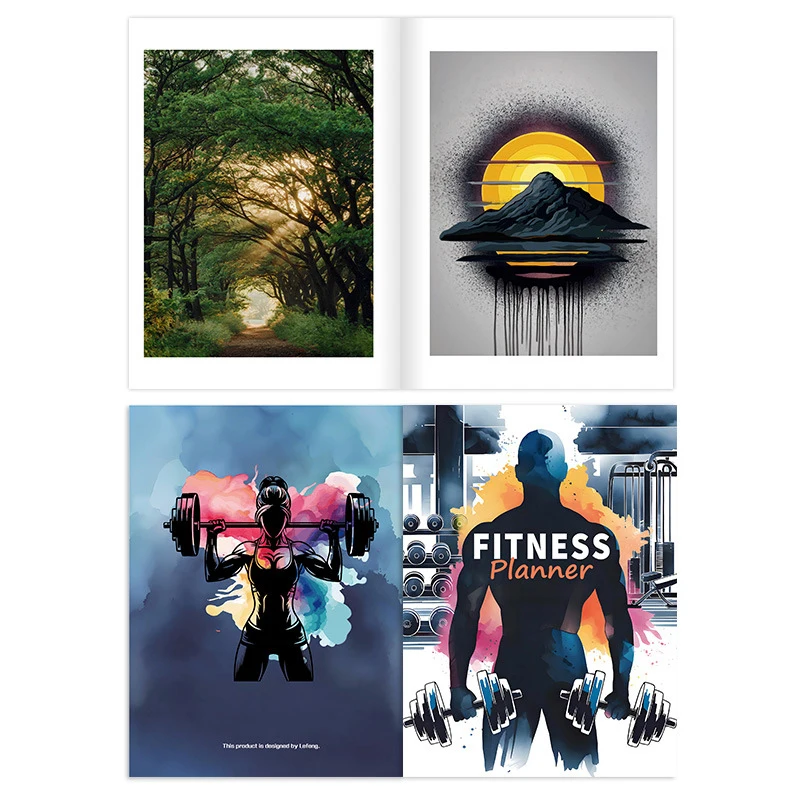 Fitness Planner Notebook การจัดการเวลา วางแผนออกกําลังกาย เหมาะสําหรับผู้ที่ชื่นชอบการออกกําลังกาย การฝึกสุขภาพและประสิทธิภาพ