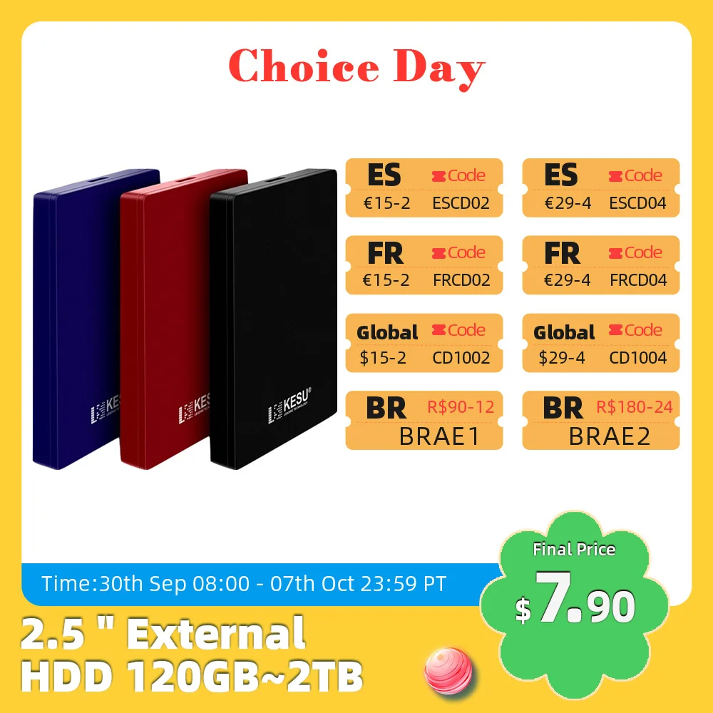 KESU HDD Портативный внешний жесткий
