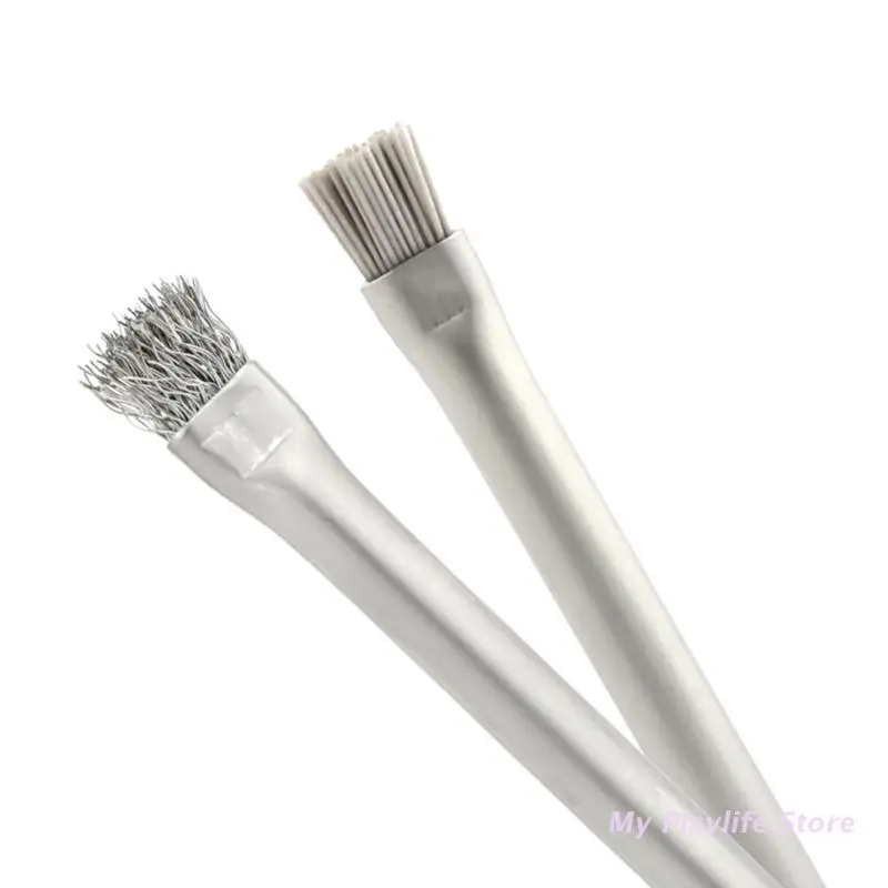 Fish Tank Landscaping Cleaning Brush Stiff Bristles Brushes Stainless Steel Aquarium Algae Wire Brush for Kitchen Home