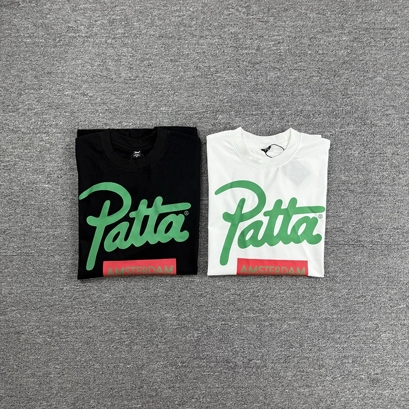 

25ss High Quality PATTA T Shirt Fashion Women Men Summer Style Vintage Classic Style Tee