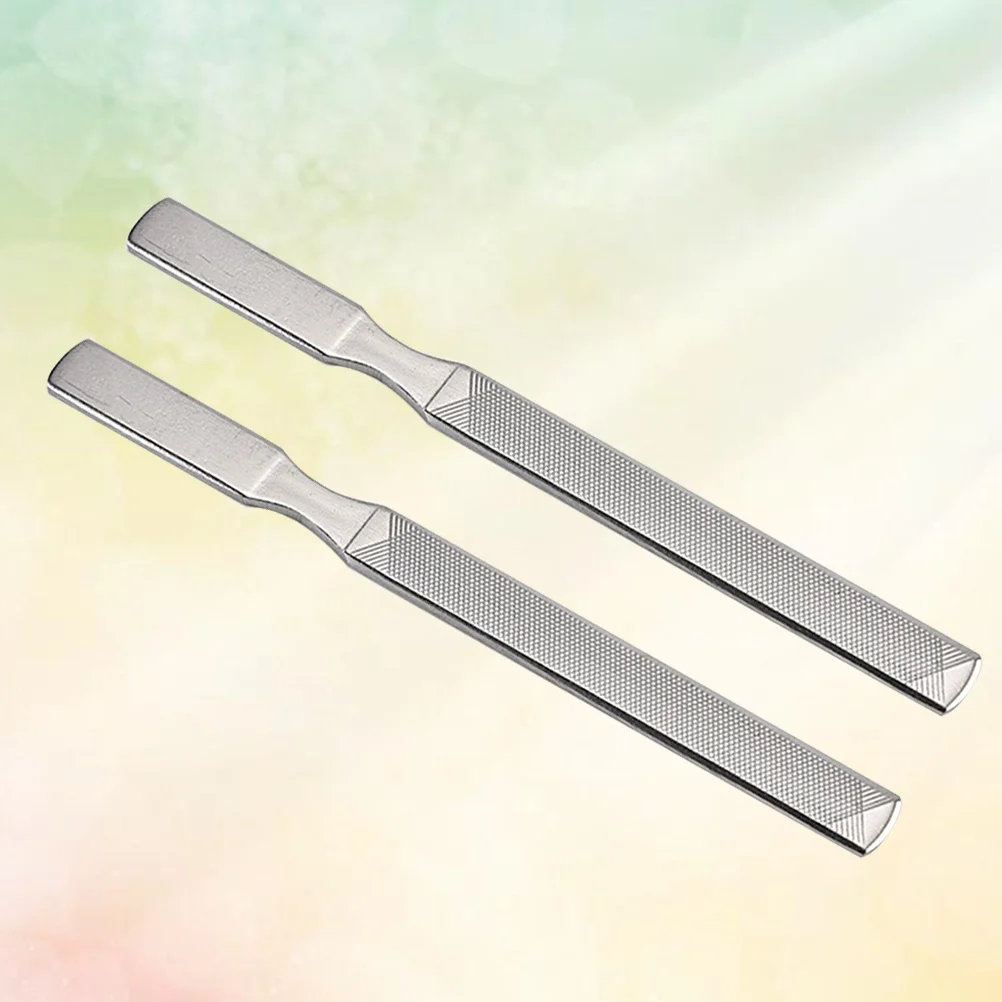 

2 шт., буфер для пилки из нержавеющей стали, двухсторонние маникюрные инструменты для профессионального использования в салоне, полировщик для ногтей, полоска для полировки, инструмент для ногтей