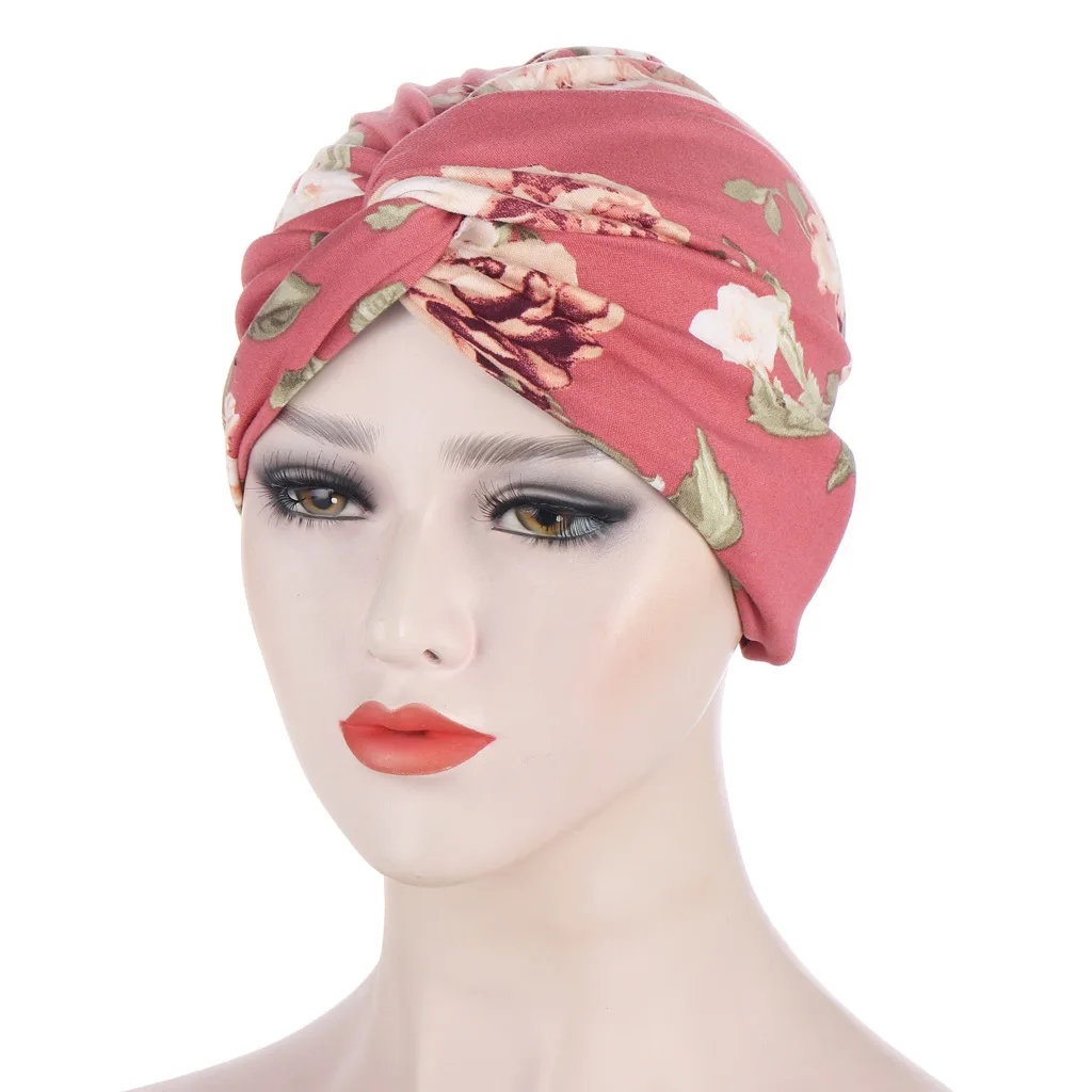 Skullies Beanie Chemo Headwear Hat Women Girl Super Soft Thin Feel Style Knotted Floral Beanie Hat Turban Head Wrap Hair HT219