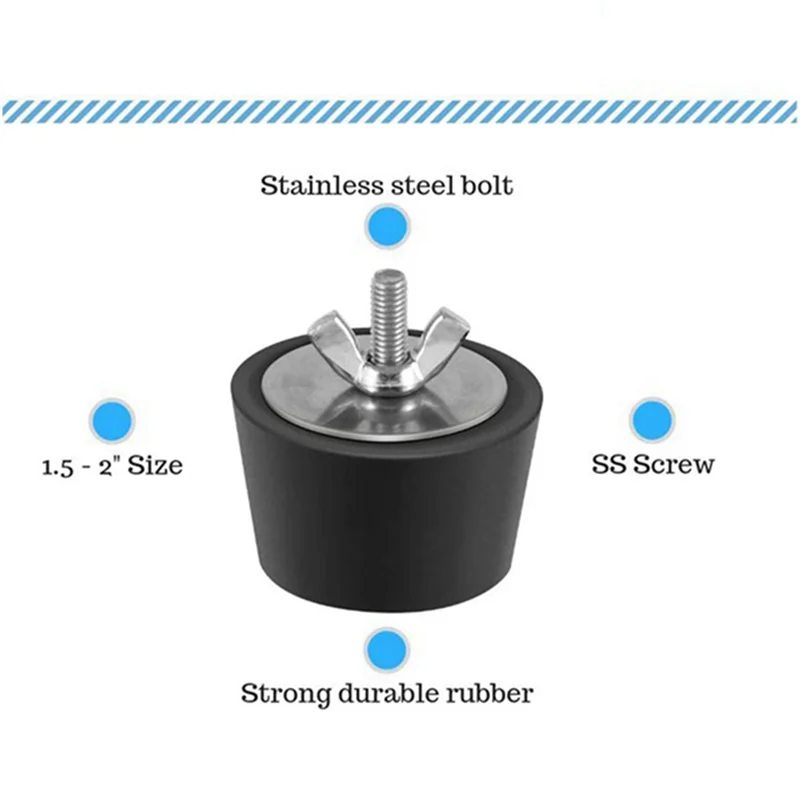 Tapón de goma para invierno, 6 uds., 38Mm, sellado para piscina, tapón de expansión anticongelante, tubos de drenaje anticongelantes