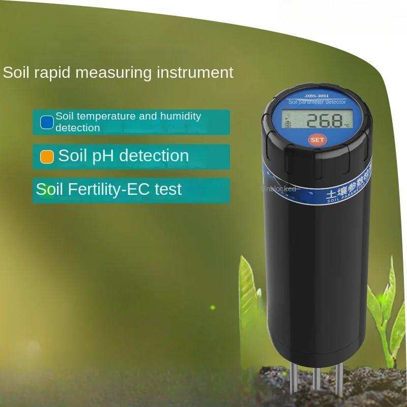 

Soil Fertility Detector Conductivity Salt Ec Moisture Temperature and Humidity Ph Ph Meter Household Soil Tester