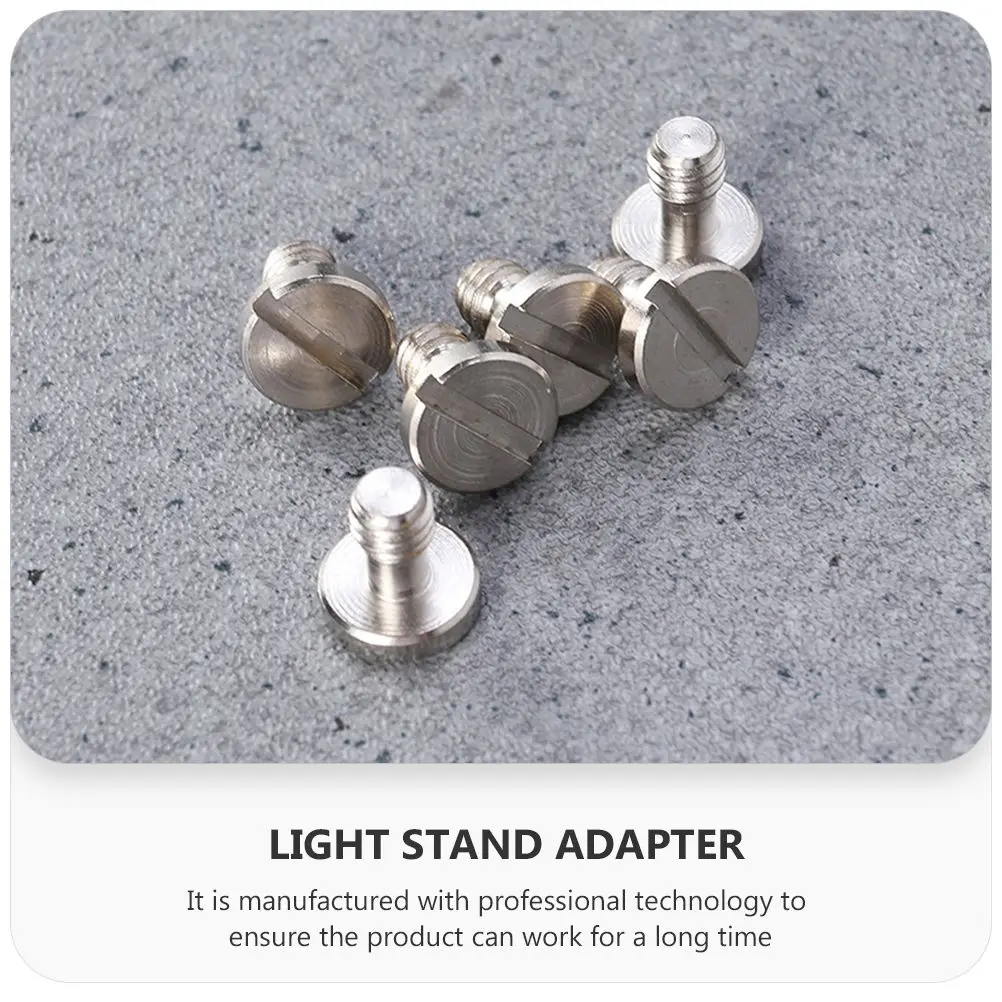8 ชิ้นกล้องขาตั้งกล้องสกรูเหล็กชุบนิกเกิลทนทานน้ําหนักเบาขนาดกะทัดรัดอุปกรณ์เสริมการถ่ายภาพขาตั้งกล้องอะแดปเตอร์ Quick
