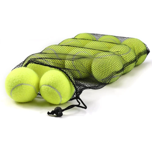 Imagen 2 del producto Pelotas de tenis AMA, paquete de 12 pelotas de tenis de entrenamiento avanzado para principiantes, pelotas de tenis para práctica de perros y mascotas con bolsa de malla para fácil transporte