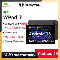 Headwolf WPad7 Android 15 Tablet 11 inch T606 CPU 12GB RAM 128GB ROM 1200*1920 IPS 8000mAh Battery 4G SIM Tablet