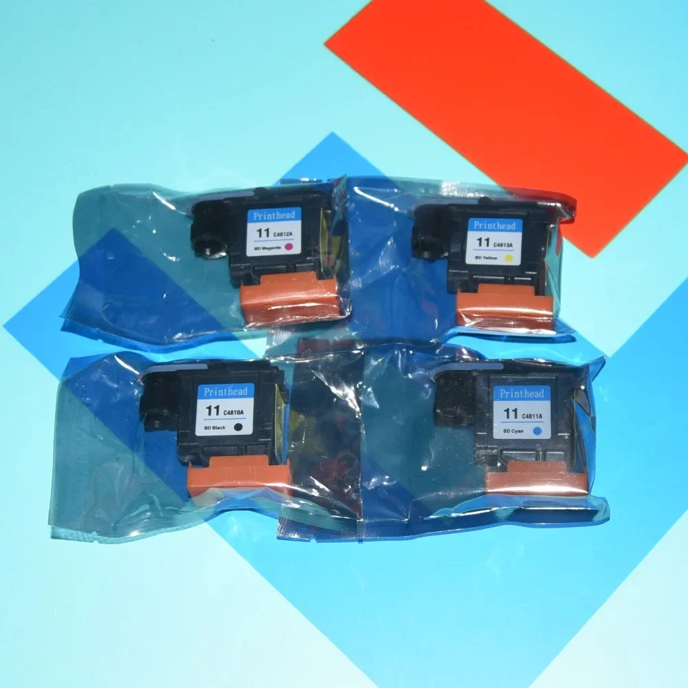 1Set/4pcs. High quality for HP11 Printhead for hp500 510 800 C4810A C4811A C4812A C4813A