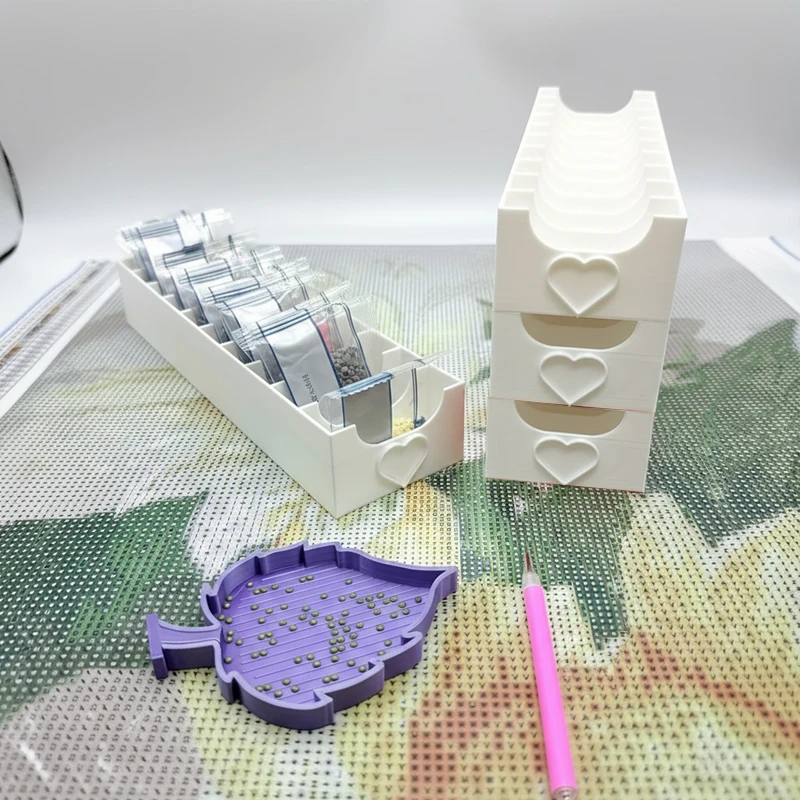 

Accessories Tray Diamond Painting Drill Bag Storage Box Multifunctional Embroidery Projects Diamond Art Sealed Bags Storage Box