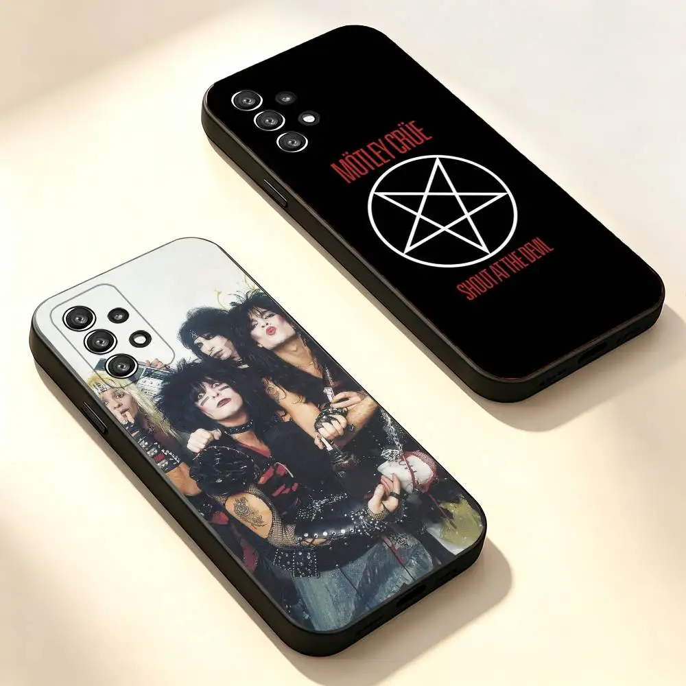 Motley C-Crues Rock Band Wild Black Protective Cell Cover Soft case For Samsung S10,20,21,22,23,24,25,30Ultra Plus FE Lite