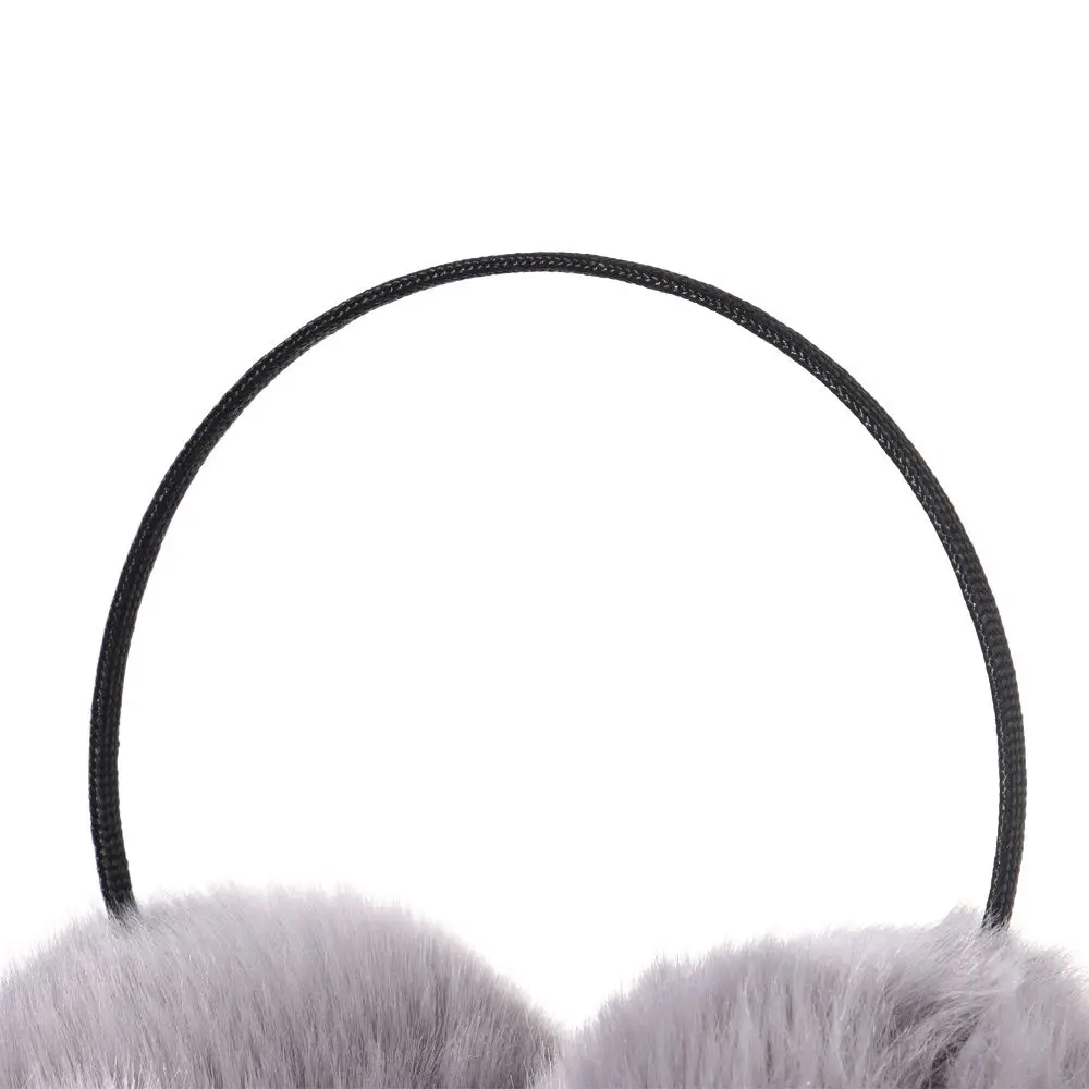 Protège-oreilles en fausse fourrure de lapin pour femme, protège-oreilles en peluche, sac chaud, froid et vert, mignon