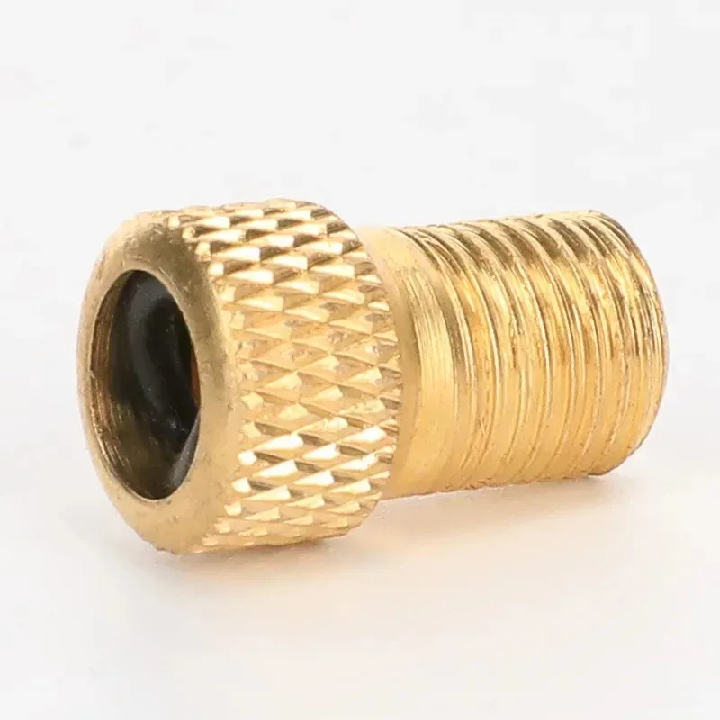 Fahrrad Presta zu Schrader Adapter Fahrradreifenventiladapter Kupfer Goldfarben Fahrradpumpen-Reifenventilverbinder F/V zu A/V Konverter – Detail 2