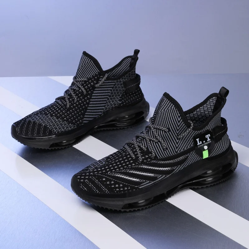 

2025New Comfortable Casual New Men's Fashion Sneakers Summer Mesh Breathable Running Shoes Shock Absorption Cushioning Air Cushi