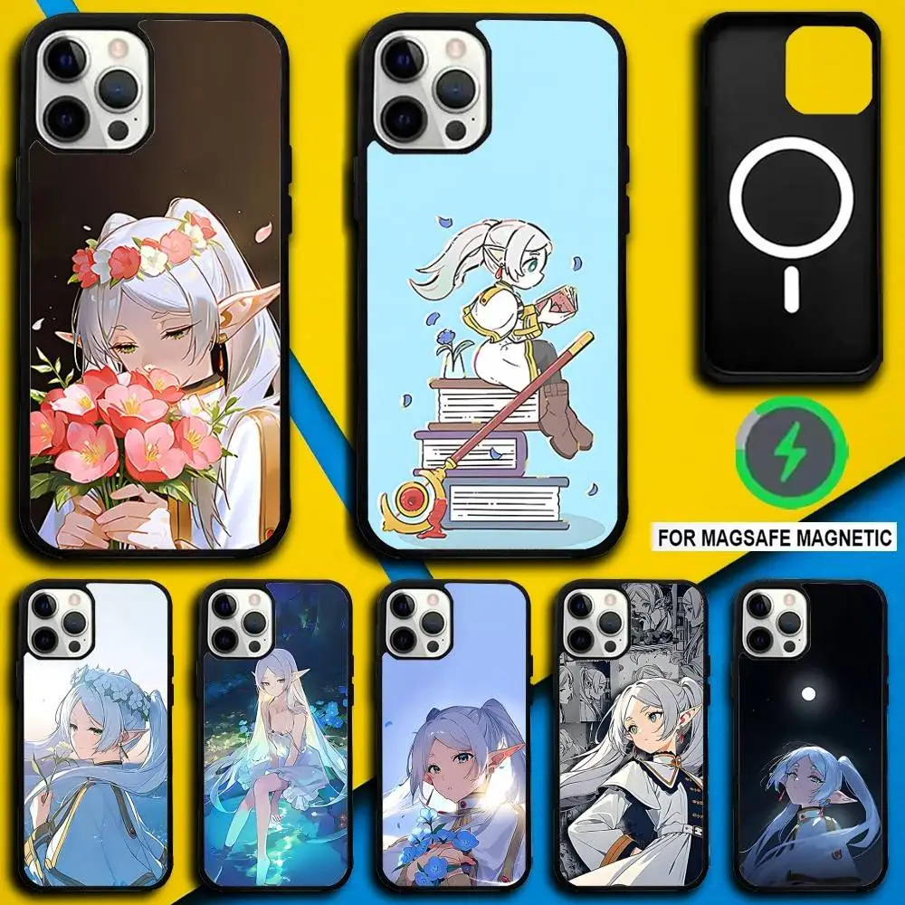 

S-Sousou No F-Frieren Phone Case For iPhone 16,15,14,13,12,11,Pro,Max,Plus,Mini,SE4,E Magnetic Magsafe Wireless Charging