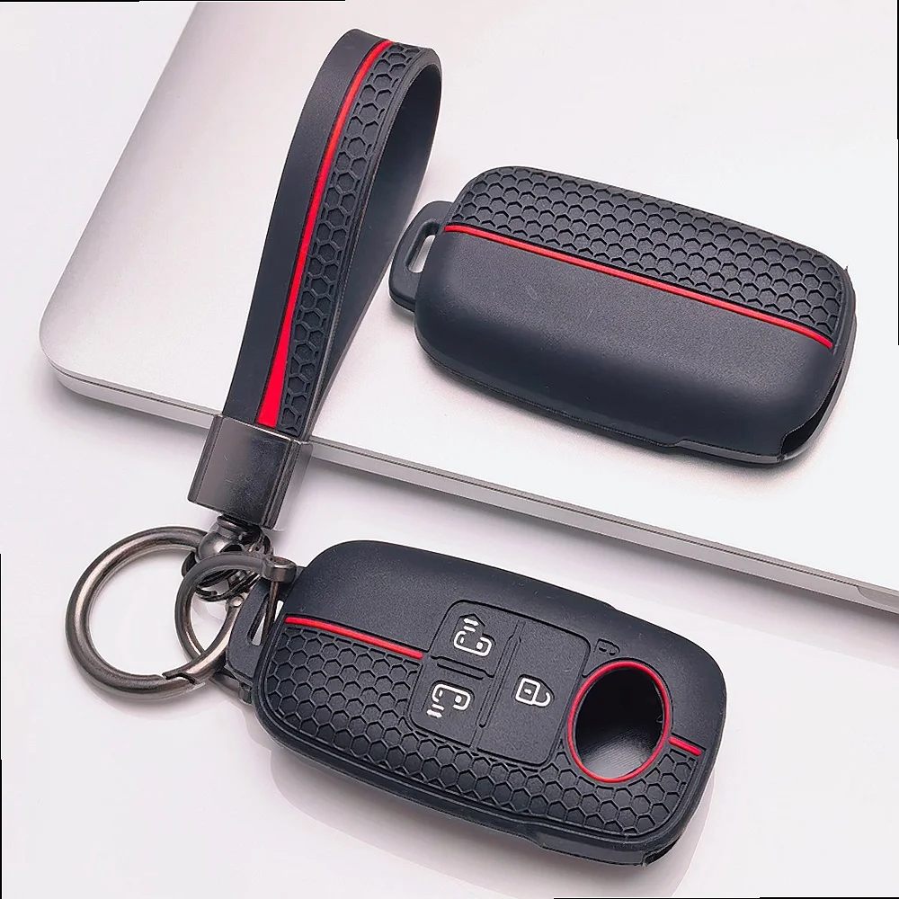 Key Fob Cover for Toyota Raize Rocky Tanto Rex Perodua Ativa Compact SUV with Keychain Anti-Scratch Shockproof Soft Grip