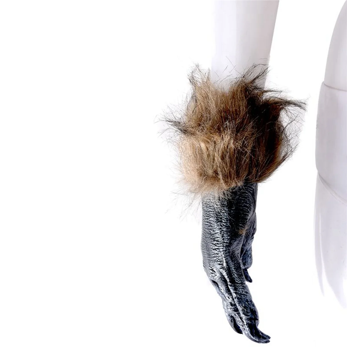 ABMO 2 paires de gants de loup masque d'Halloween ensemble de masques d'animaux mascarade loup (taille: L, couleur: noir)