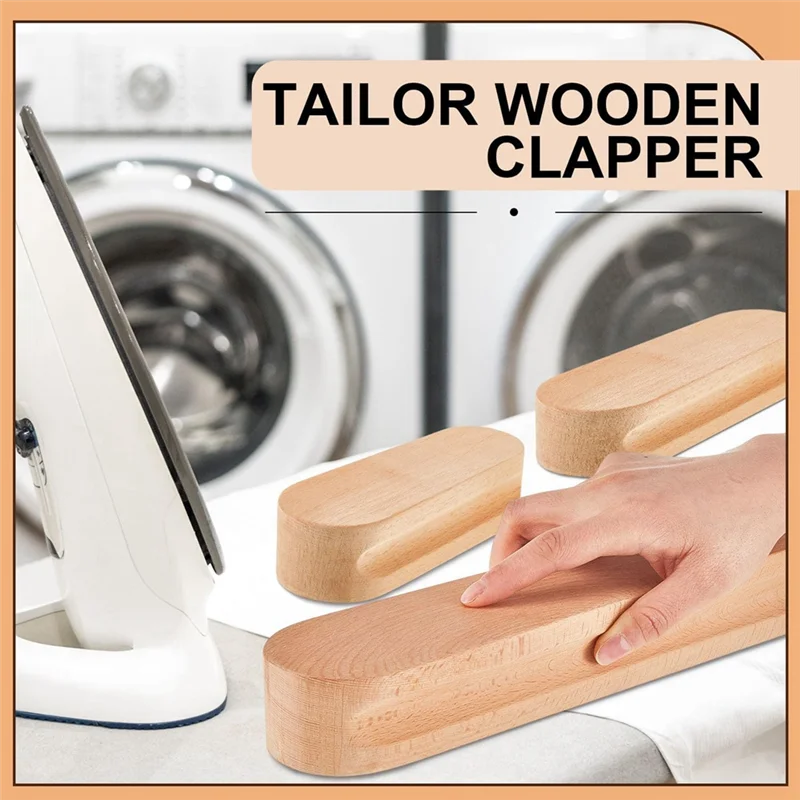 

AEA9-3 шт., хлопушка для кравков из твердой древесины, 7 дюймов, 9,5 дюймов, 12 дюймов, швейный инструмент для парового железа, шитья швов, стегания