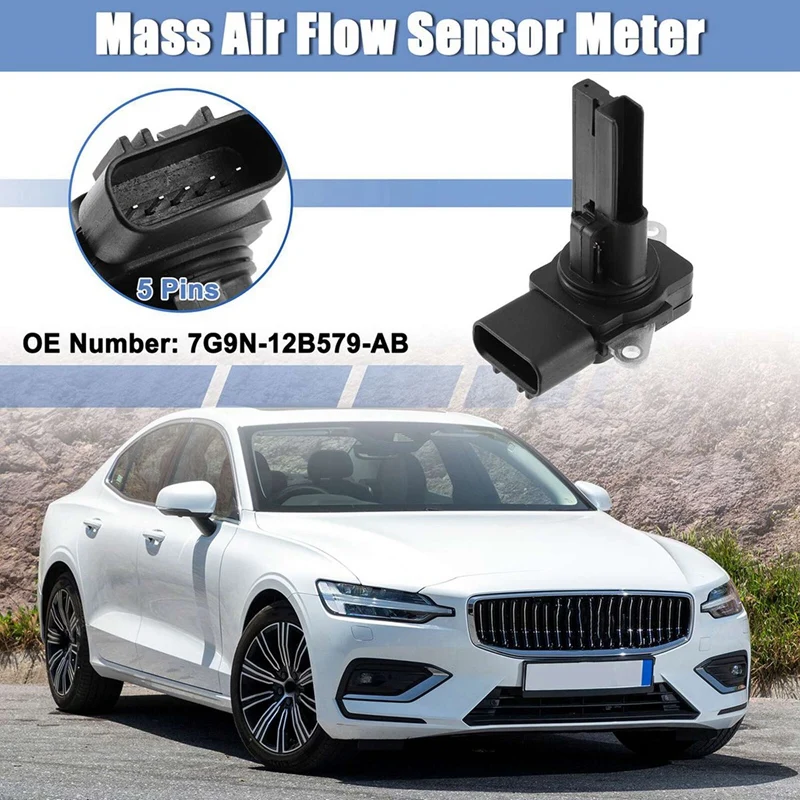 2X MAF Mass Air Flow Sensor Meter For Range Rover Jaguar Volvo 7G9N-12B579-AB LR012073 30751293