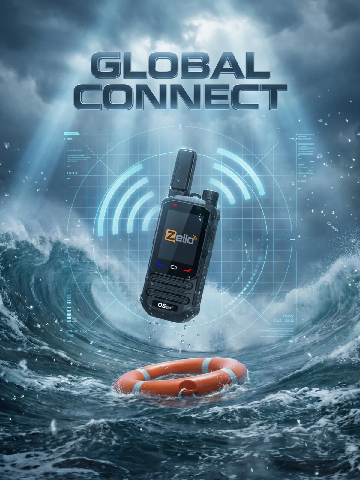 IP67 Waterproof Floating Handheld 4G POC Walkie Talkie With GPS and Bluetooth Support Gxin Zello Outdoor Camping Factory