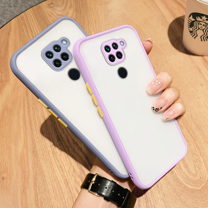 Case For Xiaomi Redmi Note 9 Pro 9S 9T 10 10S 10T 11 11T Poco X3 F3 M3 Pro Shockproof Slim Cartoon Plain Color Back Cover Case