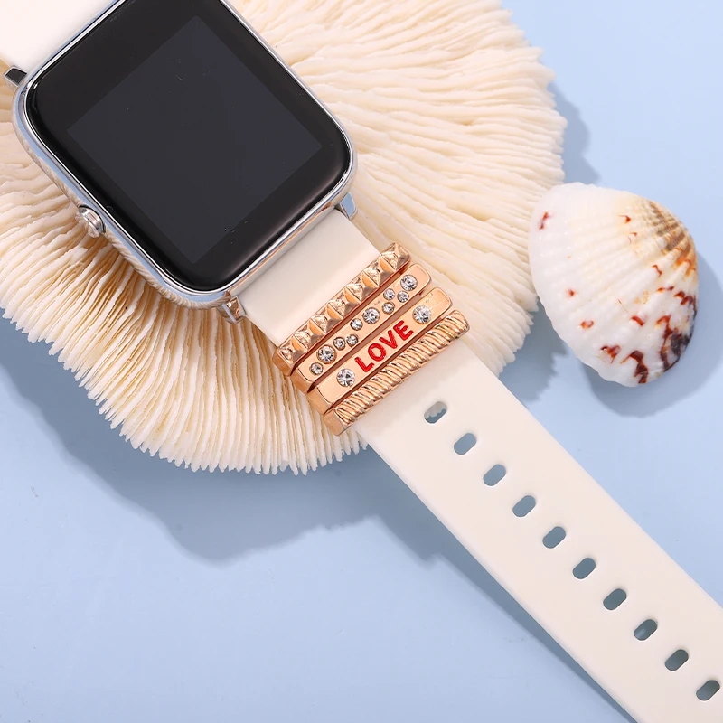 Cartoon Decorative Charms for Apple Watchband Silicone Strap Accessories Charm Nails Soft Bracelet Watch Band Charm for Iwatch